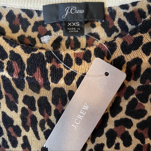 NWT J.CREW Tippi Sweater in Leopard, Sz XXS - Picture 6 of 7
